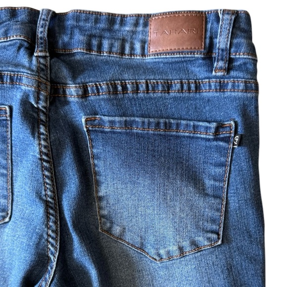 Tahari Kelly Dark Wash Rayon Denim Mid Rise Skinny Jeans 6/28 - Picture 3 of 6